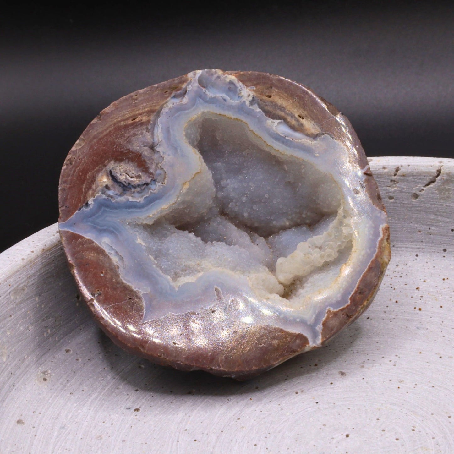 Chalcedon - Achat, teils poliert - Vinterstein